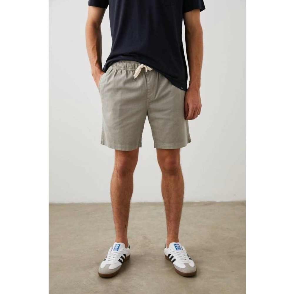 Rails Cruz Shorts Mens Washed Grey Coastal Preppy‎ Casual Travel Resortwear